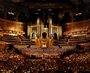 1000 men singing at Royal Albert Hall in London in year 2000
